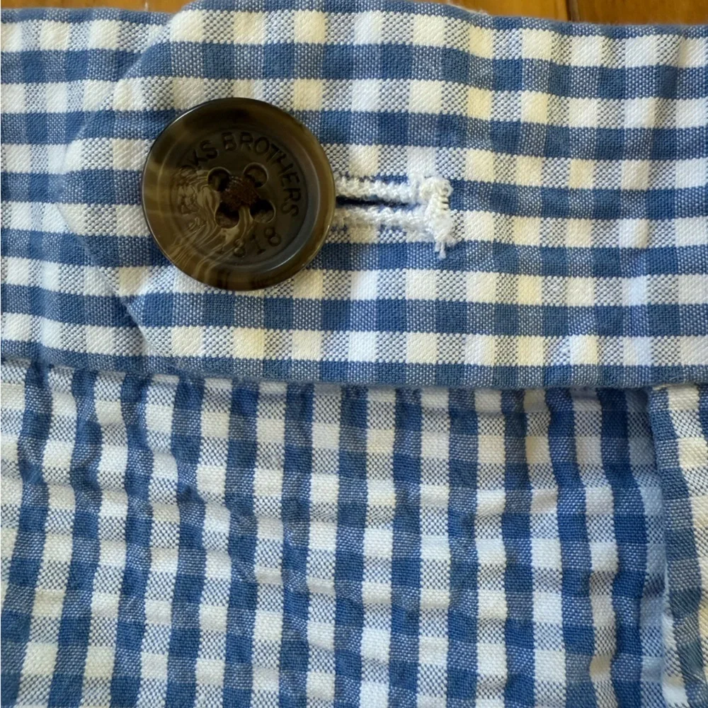 Brooks Brothers Bermuda Shorts Genuine Seersucker Mens Size‎ 38 x 10 Blue White